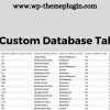 ACF Custom Database Tables