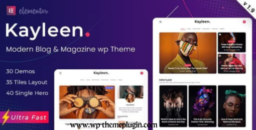 Kayleen blog magazine wordpress theme