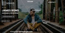 Mefolio Ajax Resume WordPress Theme