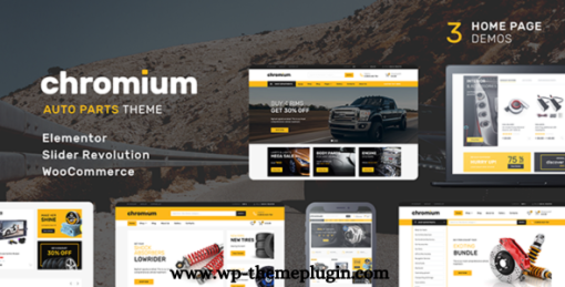 Chromium auto parts shop wordpress woocommerce theme