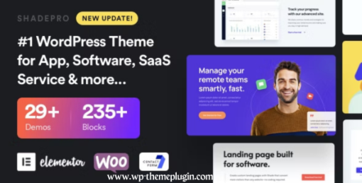 Shadepro startup and saas theme