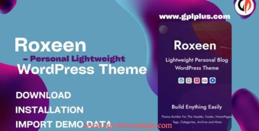 Roxeen Personal Lightweight WordPress Theme