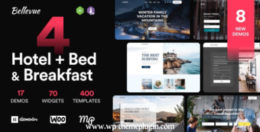 Bellevue Hotel + Bed And Breakfast Booking Calendar Theme