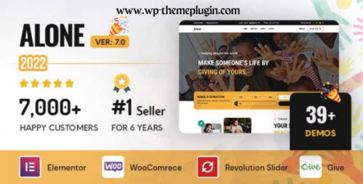 Alone Theme – Charity Multipurpose Non-profit WordPress Theme